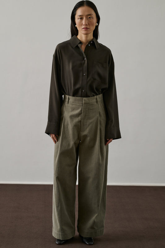 Pantalon Devy - Kaki - Coton - Femme