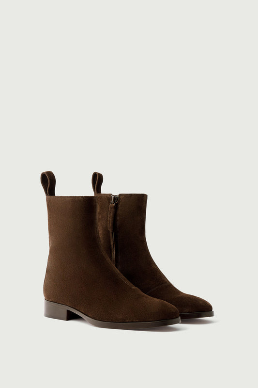 Bottines West - Marron - Cuir - Femme