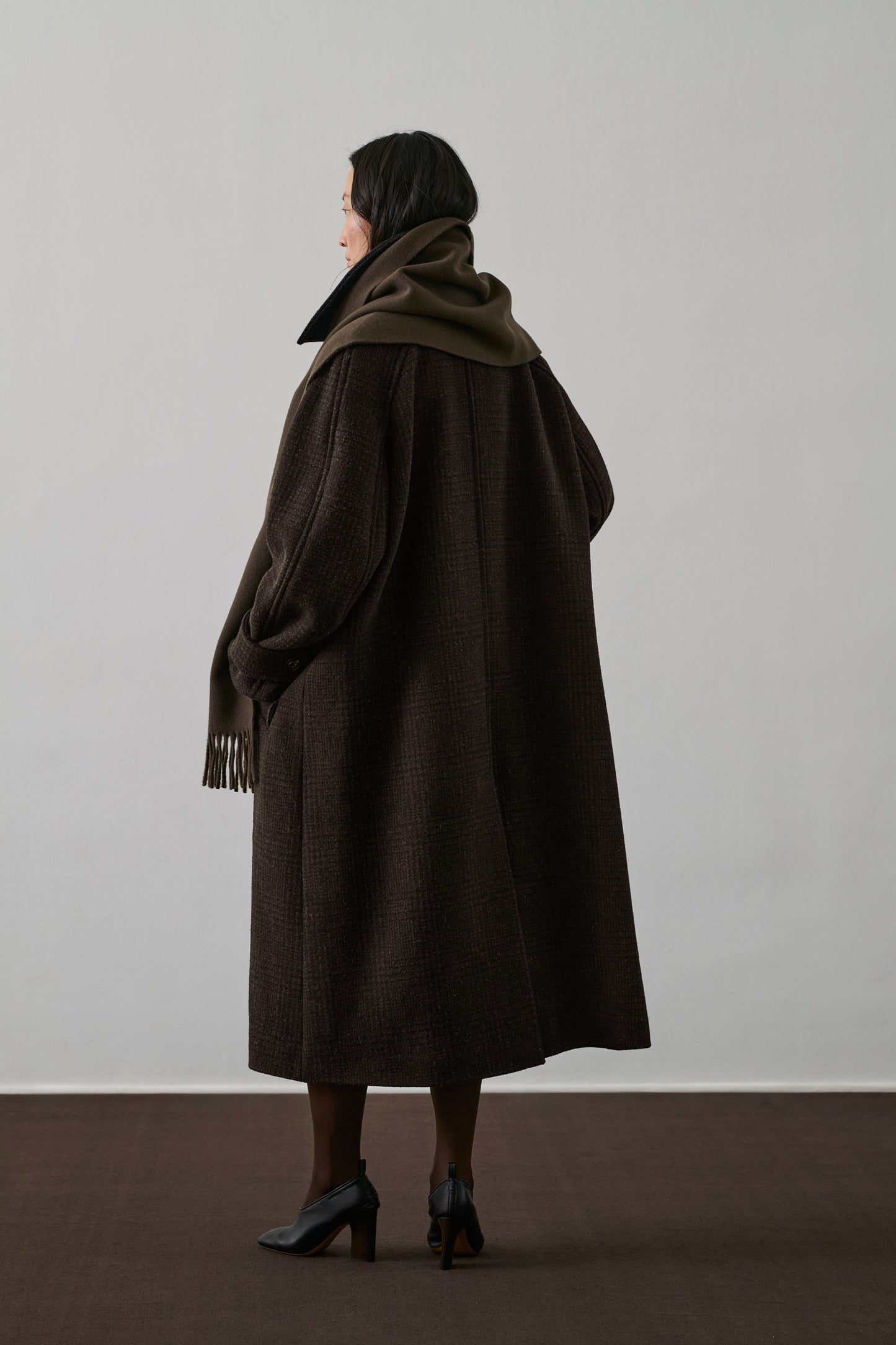 Manteau Berlin - Marron/Noir - Laine - Femme